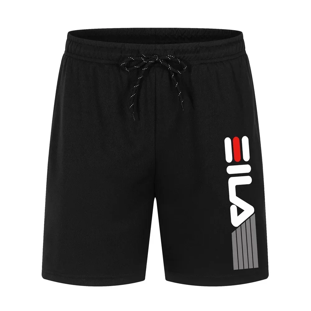 New summer men's casual breathable knitted shorts, fashionable beach quick-drying shorts and outdoor trendy jogging shorts