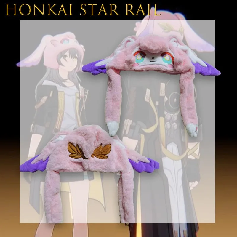 

‌Mimi Honkai Star Rail Plush Hat Kawaii Anime Headwear Soft Texture Cute Game Character Accessory For Daily Wear Cosplay Party