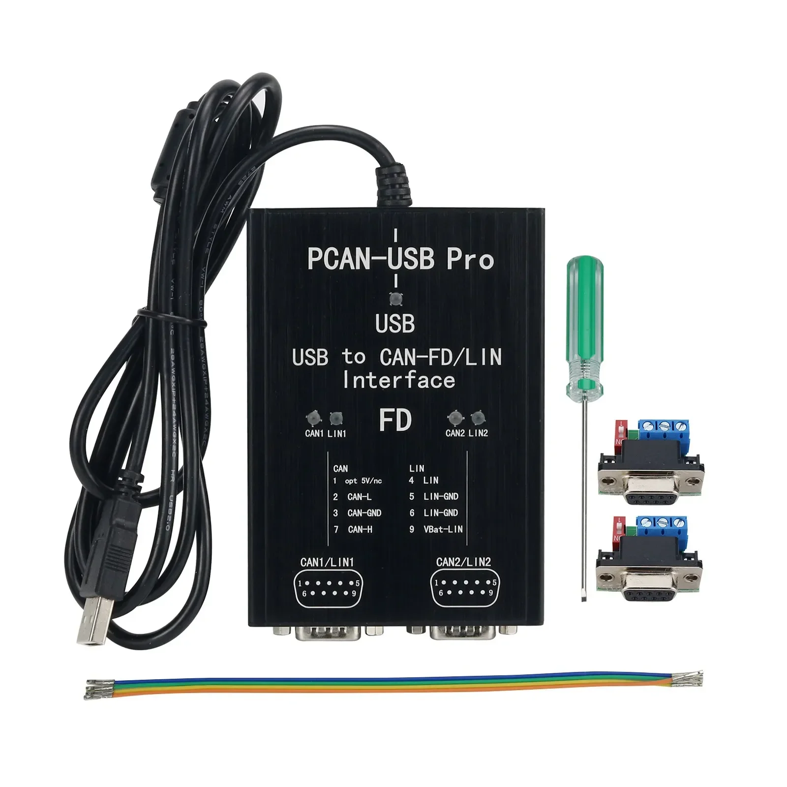 

2026 PCAN-USB Pro I-PCAN FD PRO 12Mbit/s USB to CAN Adapter 2CH CAN FD Compatible with IPEH-004061 for PEAK