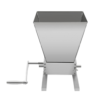 4L/1.06gal Grain Grinder Manual Crank Adjustable Granularity Stainless Steel For Milling Barley, Wheat, And Other Grains
