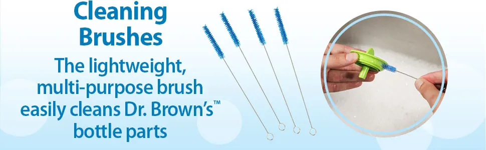 Cleaning brushes are lightweight multi-purpose + easily clean Dr. Brown&amp;#39;s parts, straws + spouts