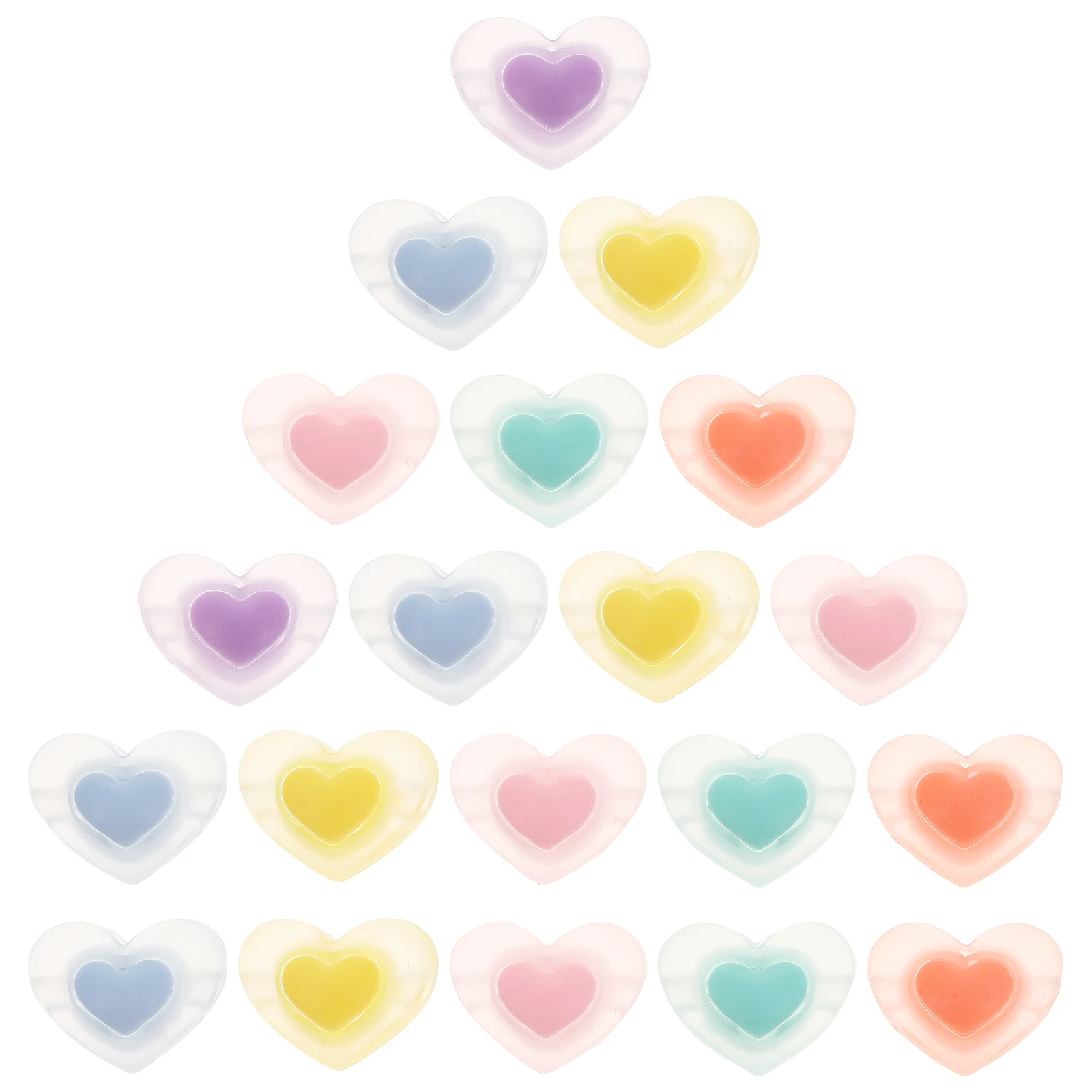 

100 Pcs Heart Shape Acrylic Beads for Crafts Jewelry Making Loose DIY Beads Charms Spacer Supplies Lightweight Storage