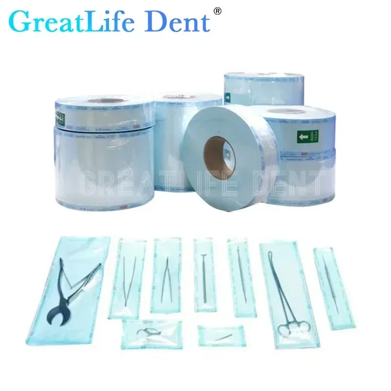 Bolsa de esterilización Dental de grado médico para máquina de sellado, producto Oral, Material Dental para dentista, 55mm, 75mm, 100mm, 150mm