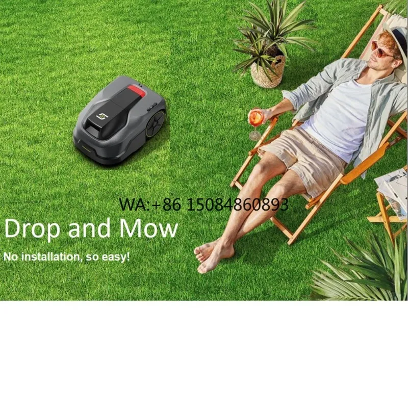 Borderless Visual Automatic Lawn Mower Robot with One-Button Operation