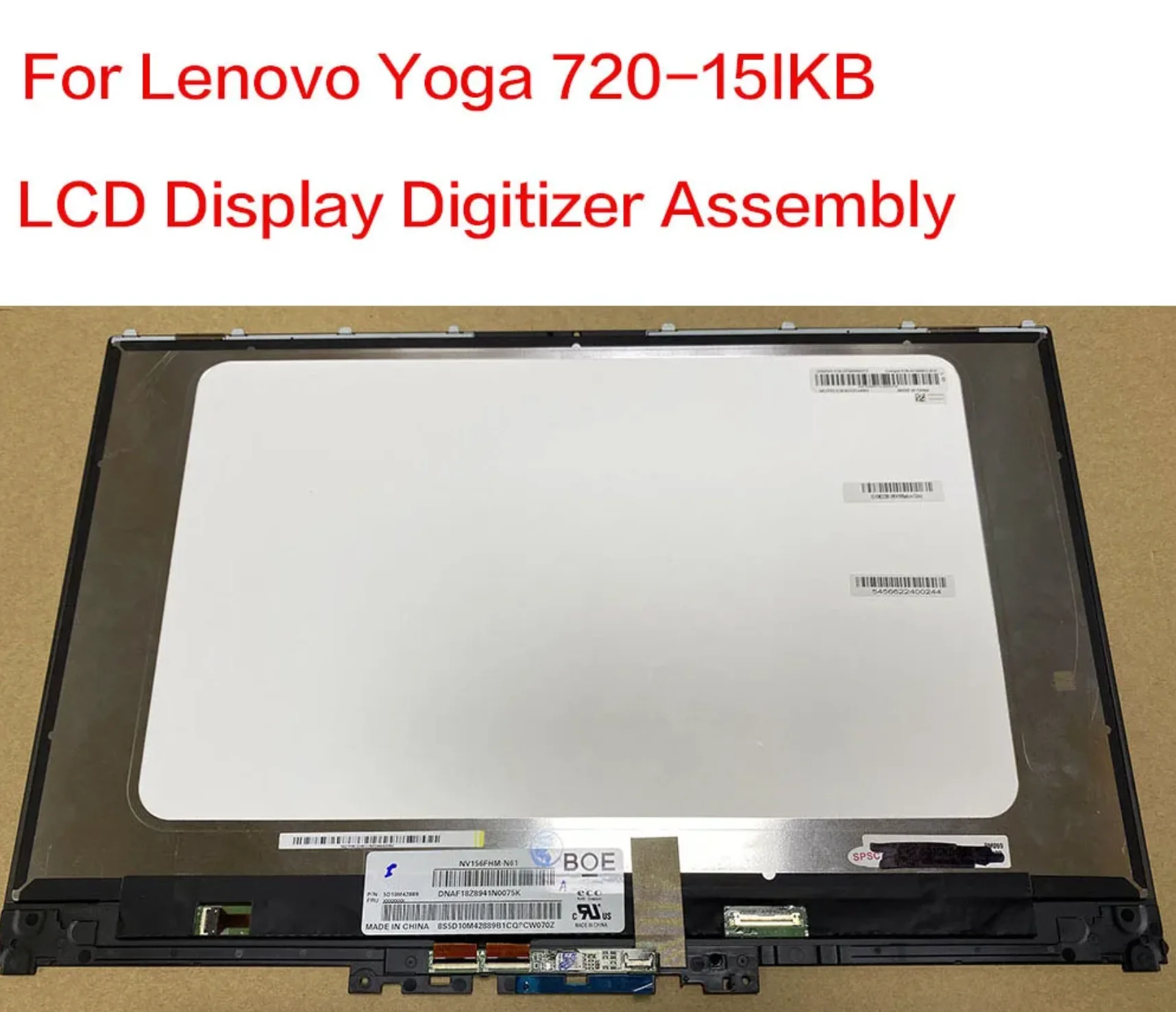 

ЖК-дисплей для ноутбуков Lenovo Yoga 720-15IKB, сенсорный ЖК-дисплей с дигитайзером в сборе с рамкой 3840x2160 или 1920x1080