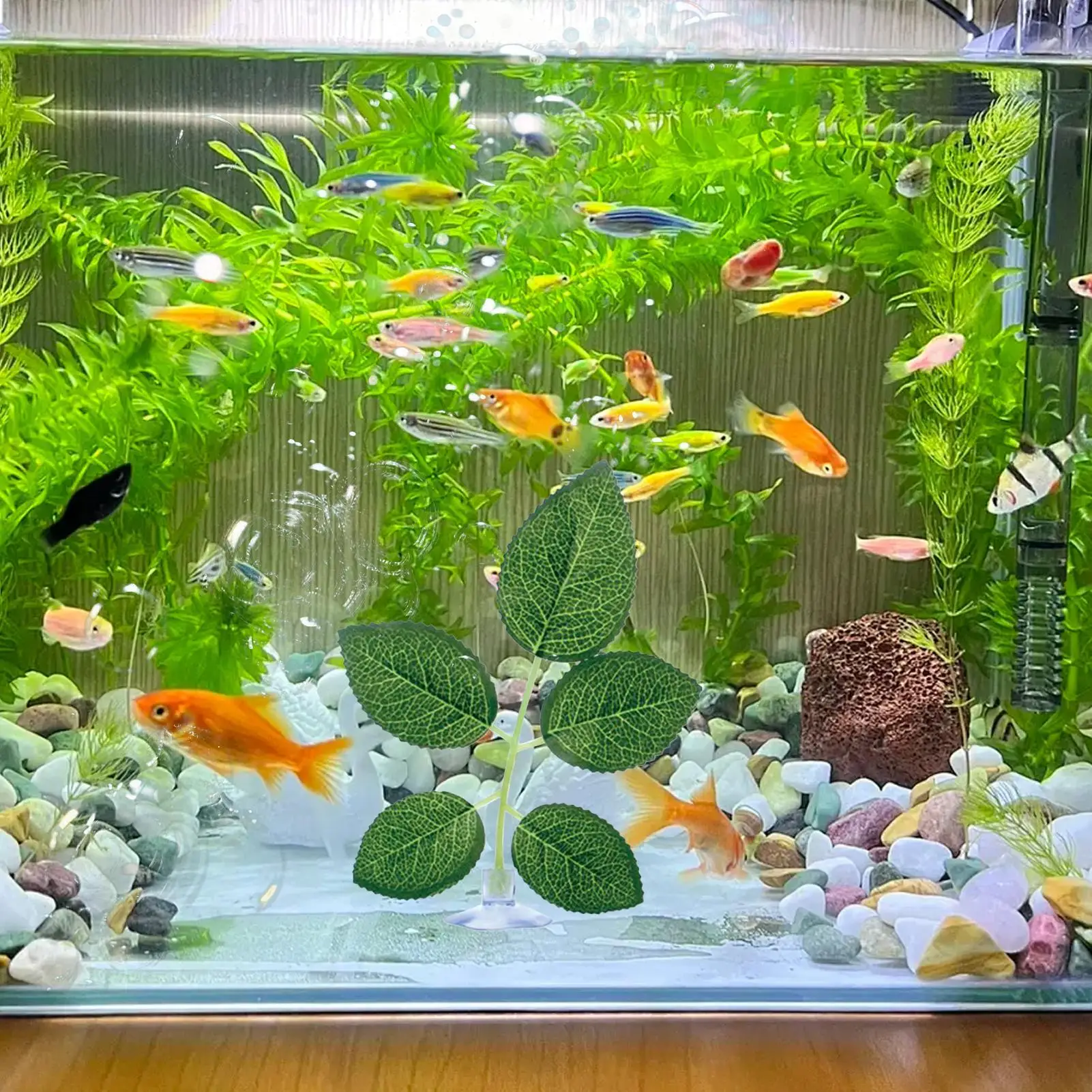 Camas betta para tanque de peixes betta almofada de folha de peixe com ventosa planta artificial para camarão guppy dormir jogando esconder spawning