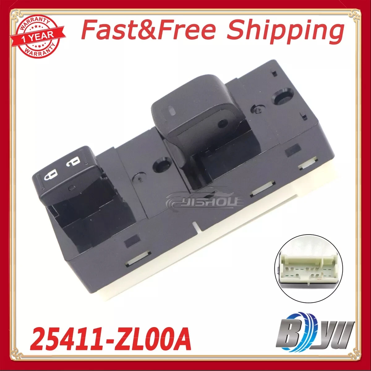 

25411-ZL00A Car Master Power Window Control Switch For Nissan Frontier 2010-2021 Xterra 2010-2015