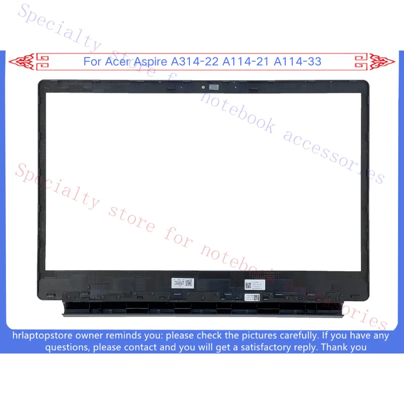 R+ Brand New Suitable for Acer Aspire A314-22 A114-21 A114-33 LCD Front Bezel EAZ8E003010 Black