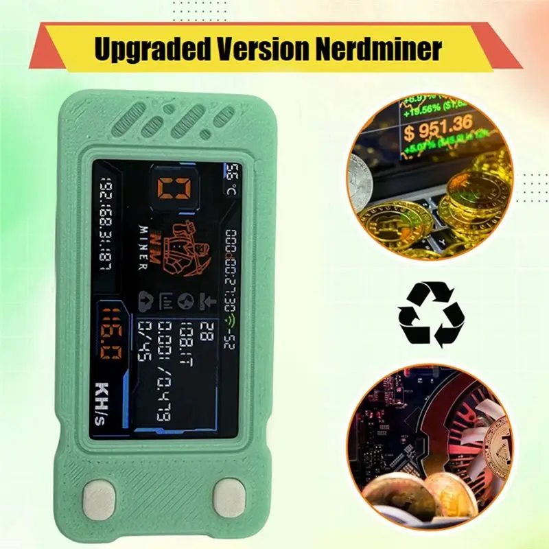 B62B-Upgraded Nerdminer 118KH/S BTC Solo Lottery Miner With Color Screen Mini ASIC Miner Bitcoin BTC Miner Nerd Miner