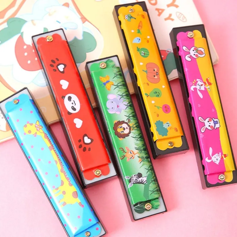 16 otworów metalowa harmonijka Instrument muzyczny zabawka dla dzieci prezent urodzinowy Pinata wypełniacz dzień dziecka karnawał prezent nagroda losowo