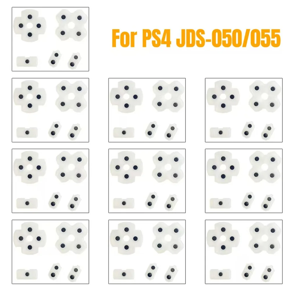 10Sets/5/1 Set Silicone Conductive Rubber Pads for PS4 Controller, Buttons Repair Replacement Part for PS 4