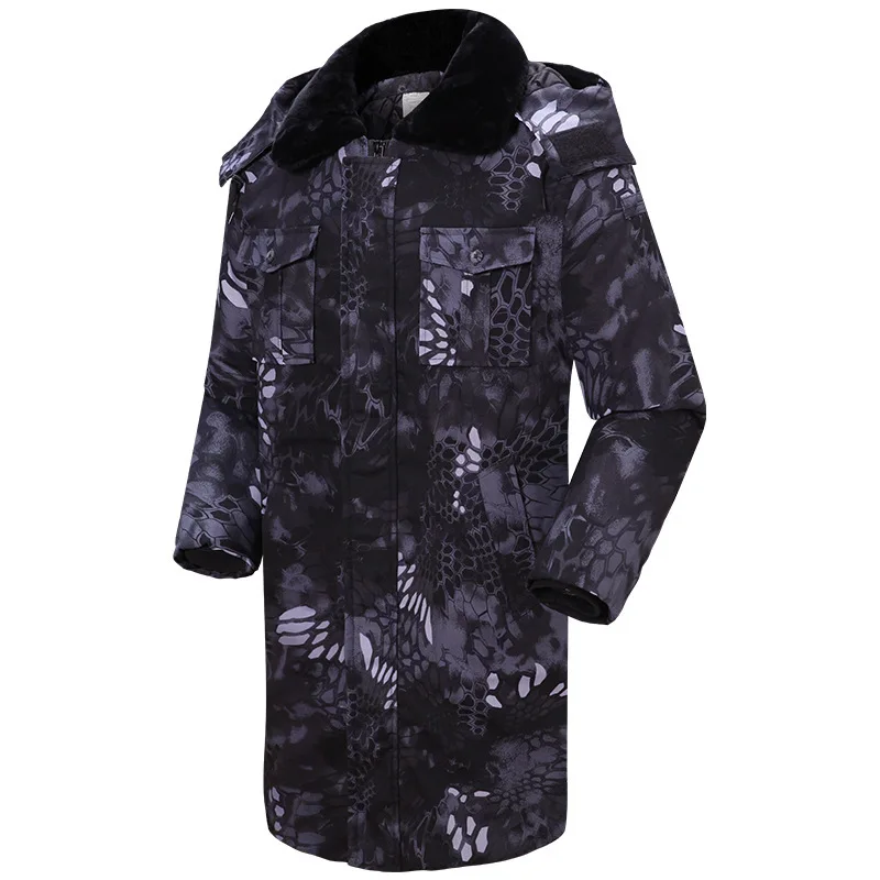 Camouflage Cotton Jacket Men and Women Winter Thickening and Lengthening Jacket Waterproof Cold Work Clothes