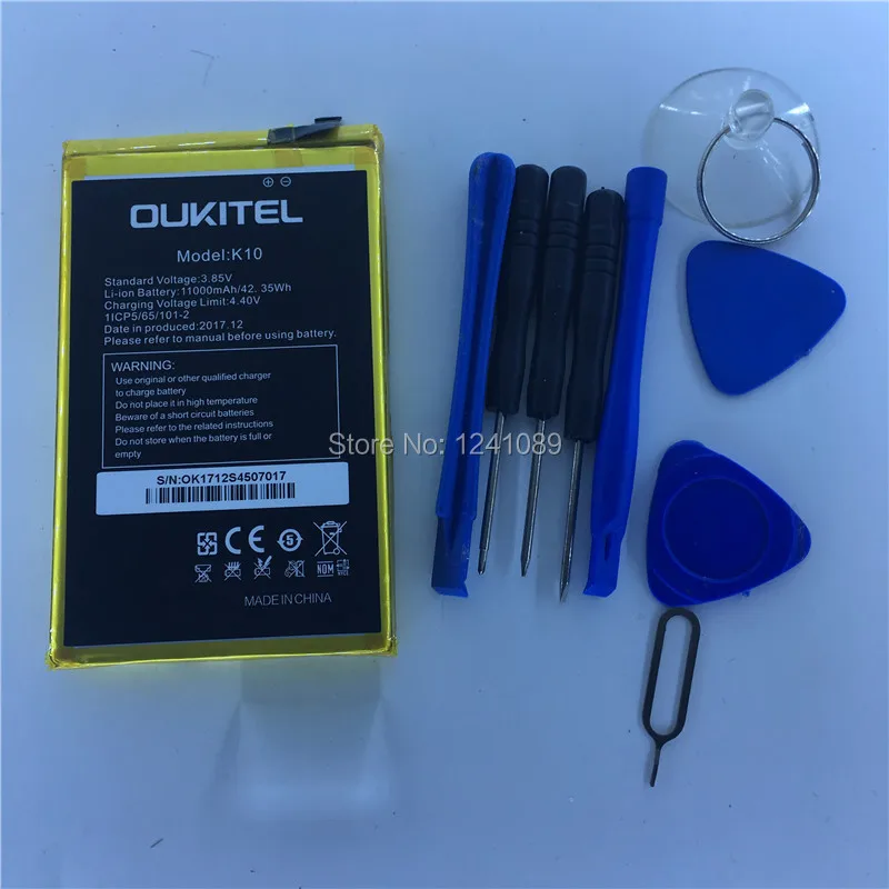 

100% original battery for OUKITEL K10 battery 11000mAh Long standby time Gift dismantling tool for OUKITEL Mobile Accessories