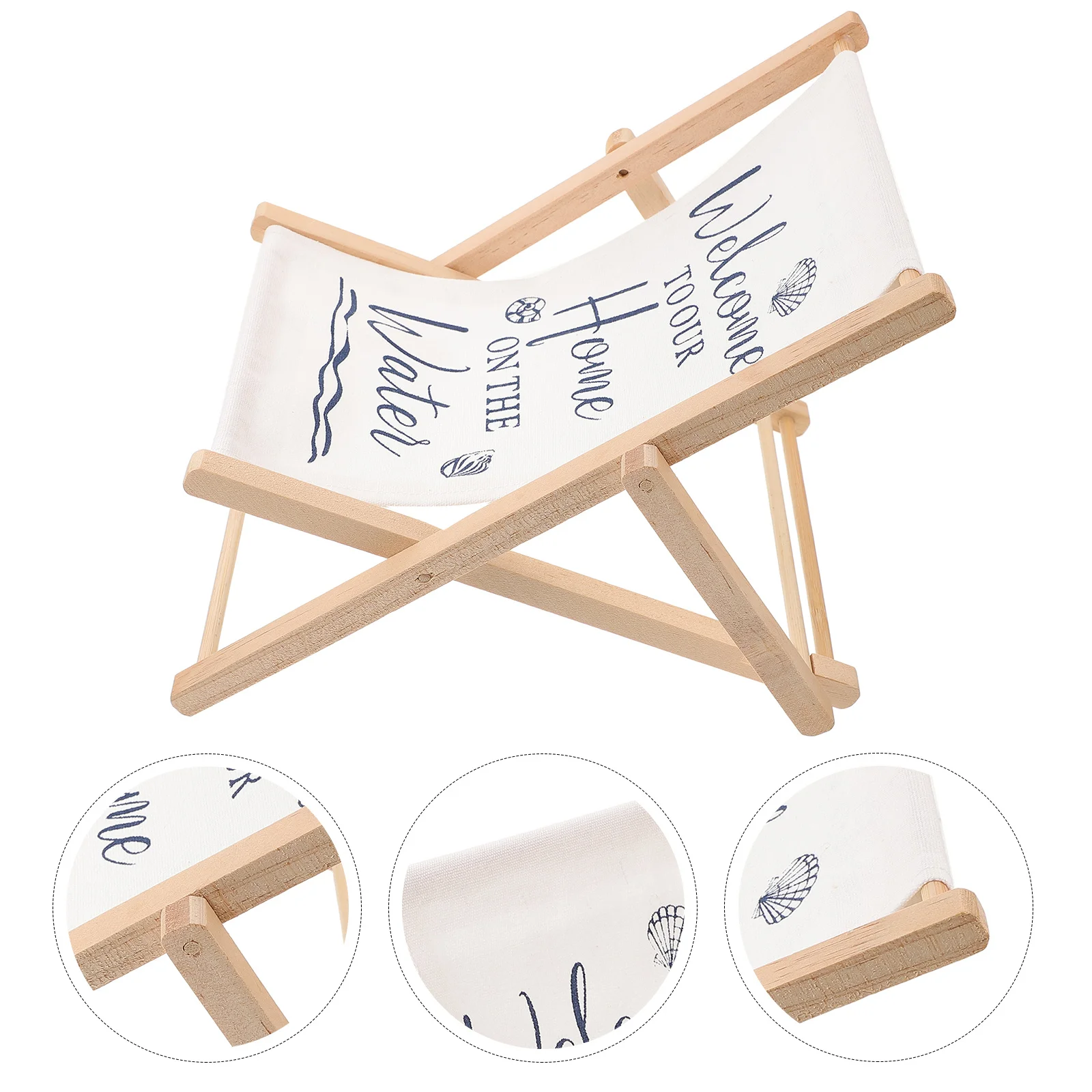 

Beach Room Decor Chair Wood Model Ornament Themed for Home Backyard Decorations