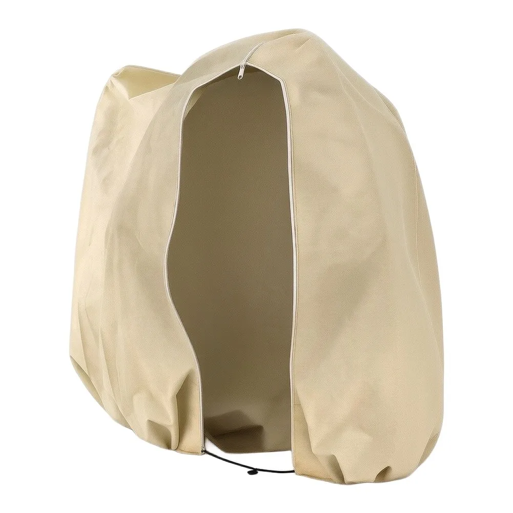 Zippered Frost Cover for Plants with Drawstring Bottom Seal and 30 Percent Light Transmission Non Woven Fabric