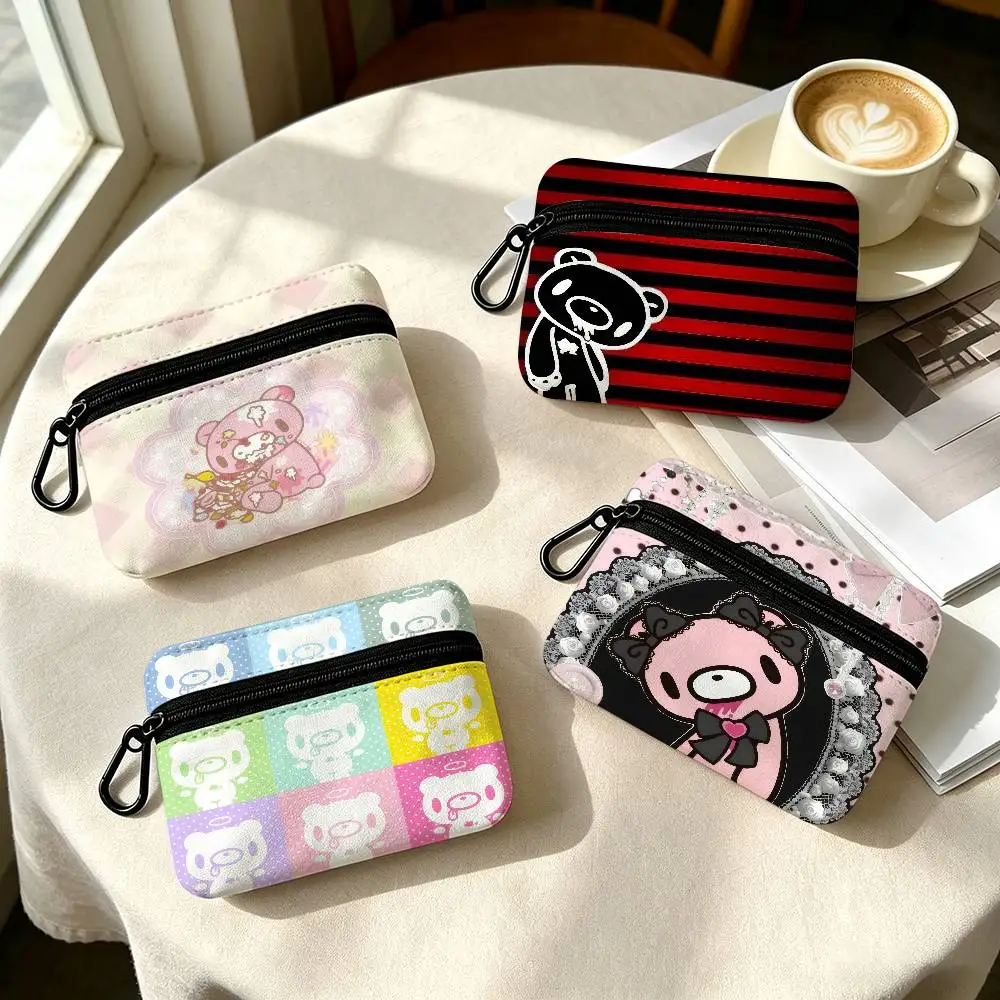 Fun G-Gloomy B-Bear POSTER   Lightweight Oxford Fabric Coin Purse Carabiner Hook Design Mini Card Key Organizer Bag