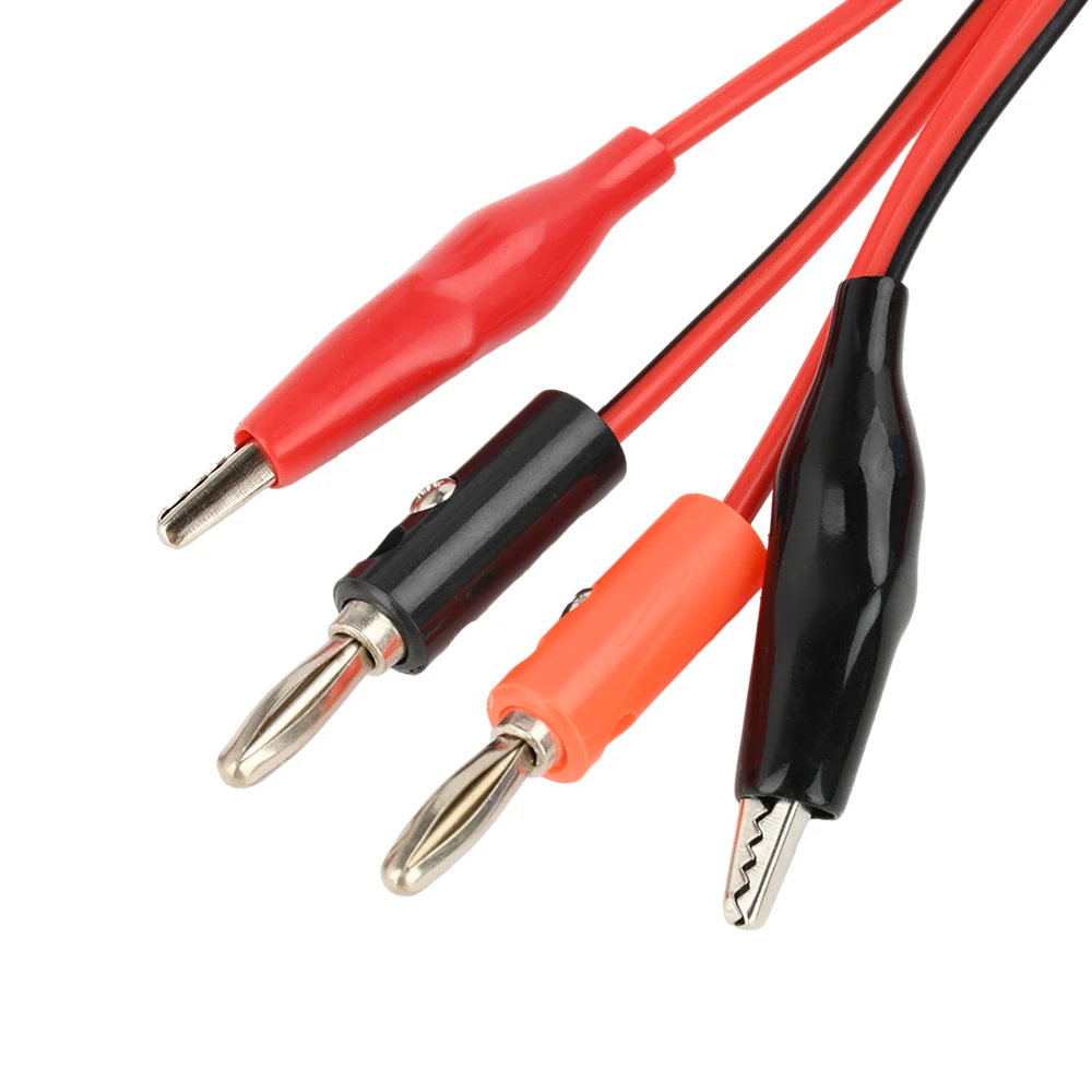 5 pièces 4MM fiche banane à pinces Crocodile fils de Test Kit pinces Crocodile jeu de fils de cuivre pour les tests électriques