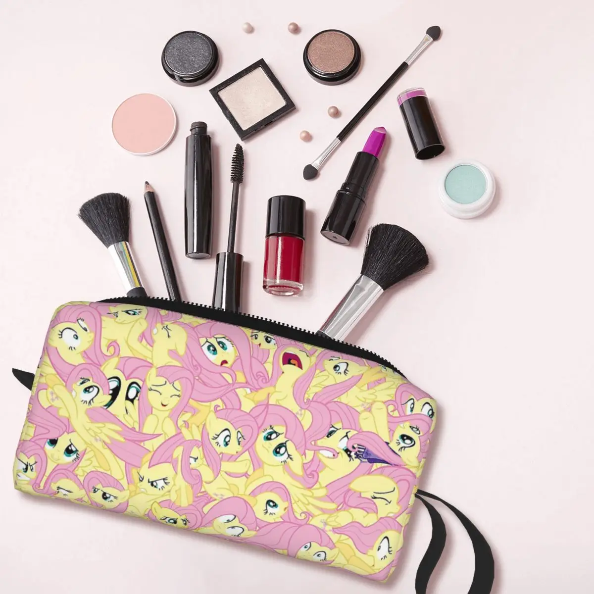 Fluttershy tas riasan wajah, wadah pensil perlengkapan mandi Organizer kosmetik untuk perjalanan kecantikan wanita