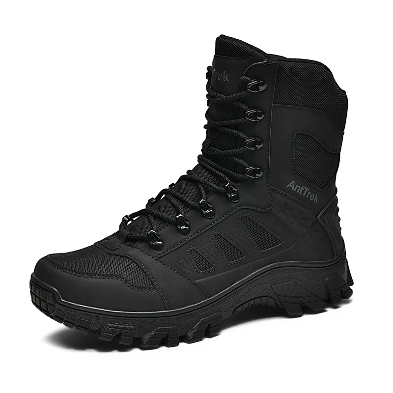 Men Military Tactical Boots Army Boots High Quality Male Climbing Hiking Shoes Lace Up Women Camping Safety Ultrallight Unisex