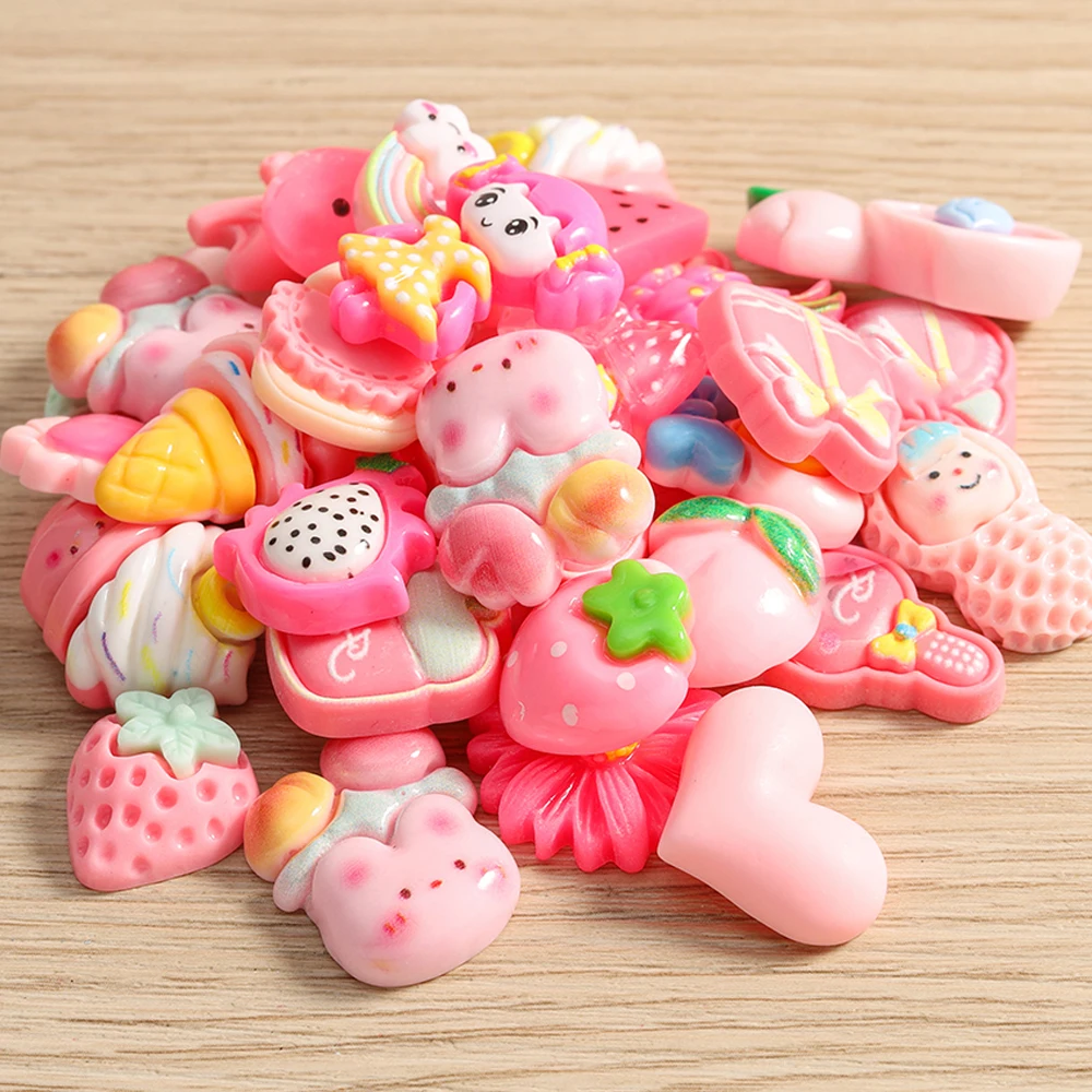 Tusember 20 Stück bunte, niedliche Harz-Anhänger mit Tieren, Früchten und Blumen für Ohrringe, Armbänder, Schlüsselanhänger, DIY-Schmuckherstellungszubehör – Detail 10