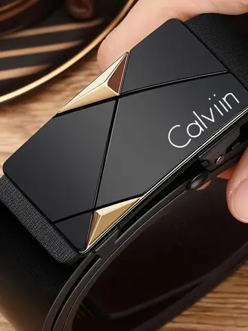 Stylish Men's PU Leather Belt - Fashion Belts for Daily Life, Leisure, Party, Festival, Work, and Business Automatic Buckle