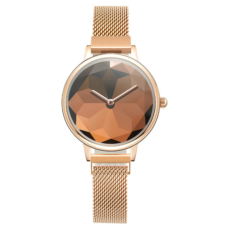 فقط حزام أنيق من الفولاذ المقاوم للصدأ، هيكل معدني، حركة مستوردة، ساعة كوارتز نسائية مقاومة للماء، تأتي مع صندوق ساعة مجاني #6