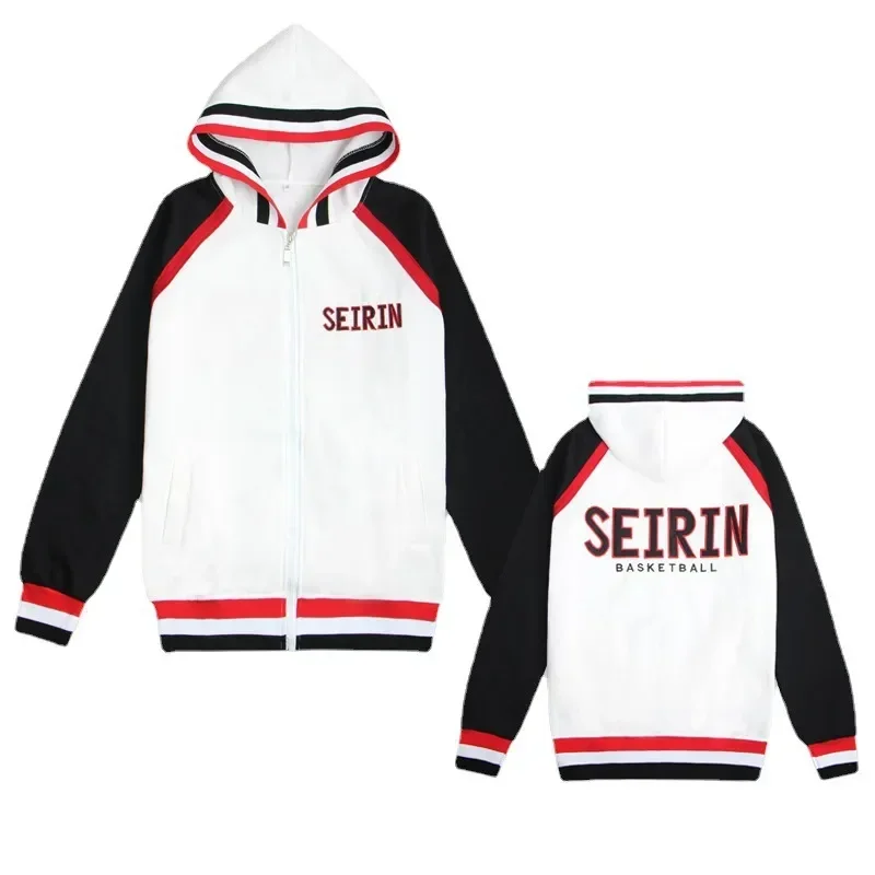 2025 อะนิเมะ Kuroko No Basuke SEIRIN Kagami Taiga Tetsuya แจ็คเก็ตบาสเกตบอล Hooded JERSEY กีฬากลางแจ้งเสื้อกันหนาวคอสเพลย์ U-O-A