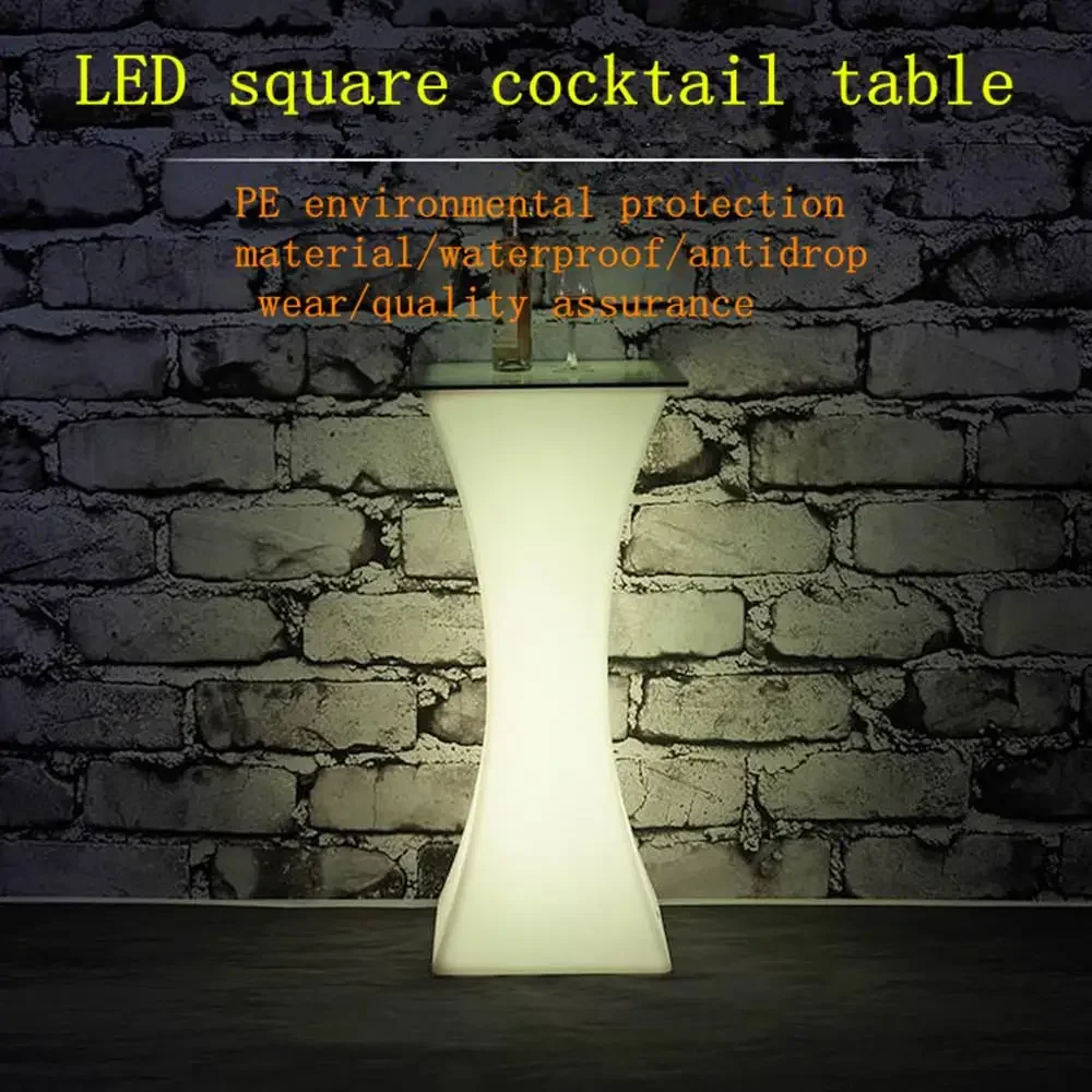 Newest Rechargeable Led High End Cocktail Table Plastic Coffee Table Commercial Furniture Bar Stools