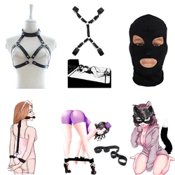 Slave Kit Porn Fetish Adult Games BDSM Bondage Sex Toys for Woman Mask Roleplay Dice Anal Restraints Collar Harness Accessories