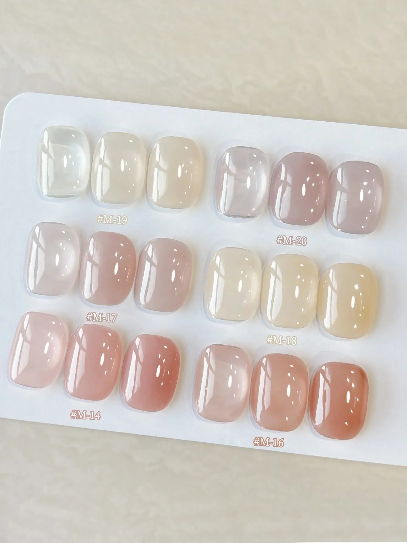 6 Colors 15ML Watery Jade Gel Pure Nail Polish Gel Nail Add Semi-Permanent Soak Off UV LED Construction Gel Varnish