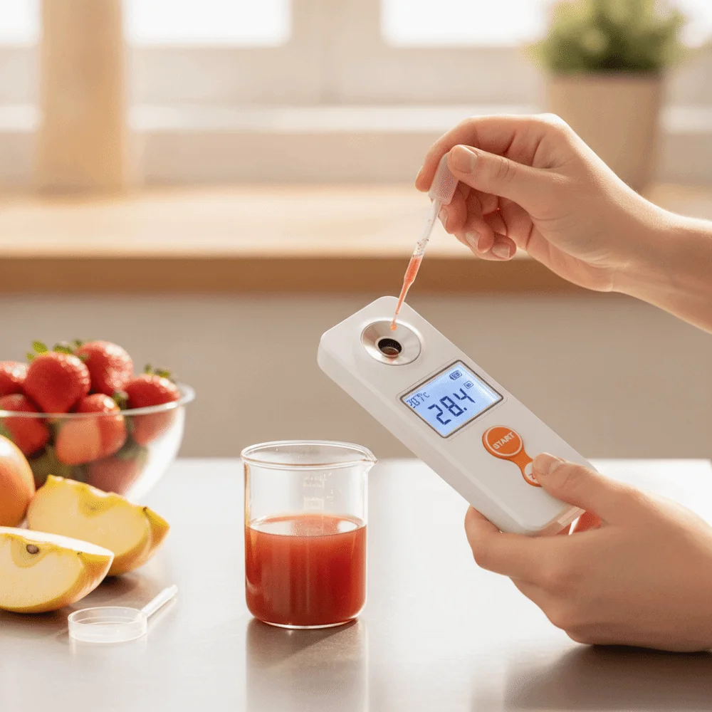 Prism Refraction Sugar Refractometer Handheld Densimeter Saccharimeter Tester High Precision Resolution