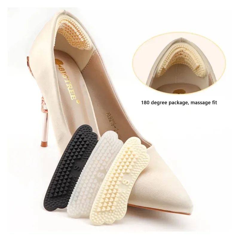1Pair Silicone Gel Heel Protector Women Insoles for Feet Heels Sticker Non-slip Shoe Pads Pain Relief Foot Care Shoe Insert