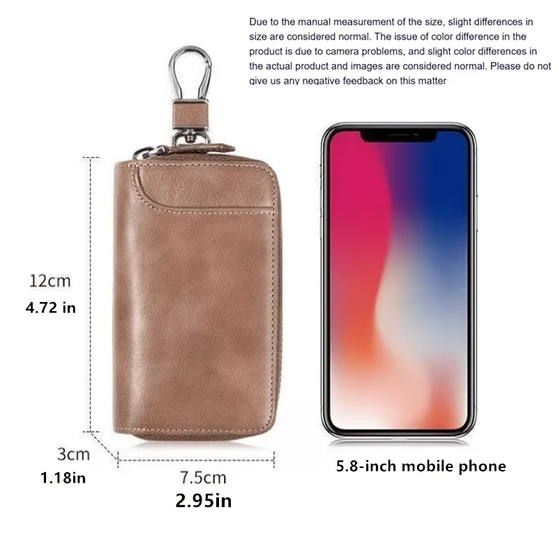 Genuine KeyChain Car Key Unisex Key Bag Multifunction Organizer Wallet Holder Smart Housekeeper Car Small Key Case Keys