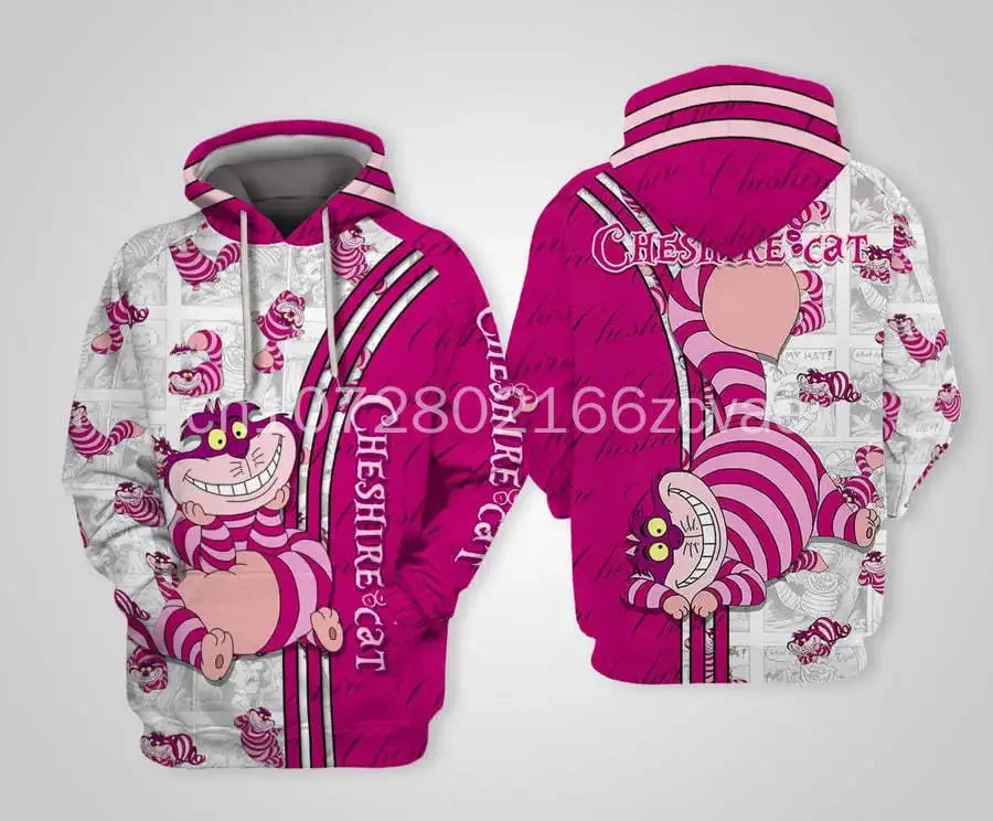 

Disney Cheshire Cat Pink Cat Hoodie Disney Personalized Mouse Hoodie Casual Vintage Hoodie