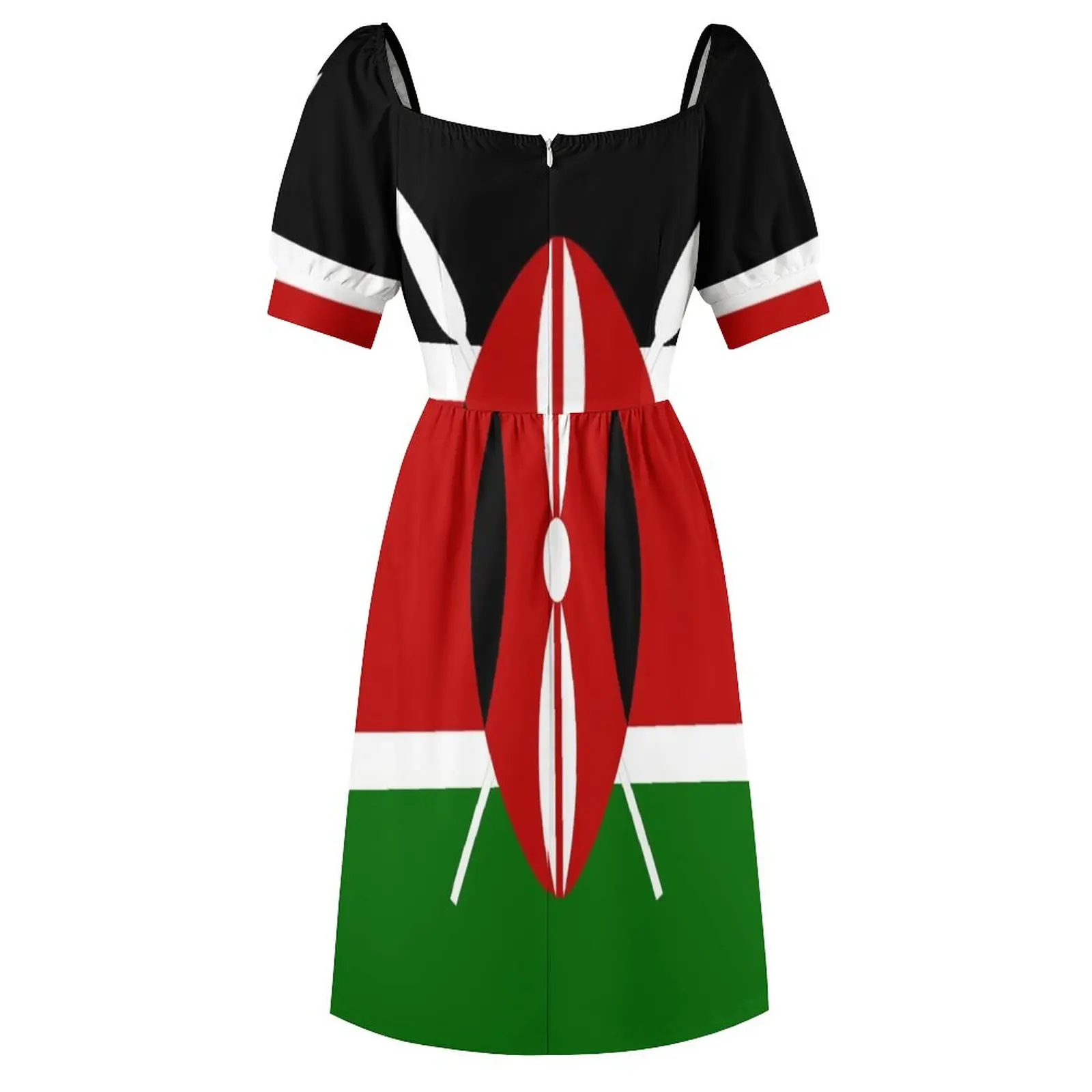 Kenya Vlag T-Shirt - Kenyan Nairobi Sticker Mouwloze Jurk Strandkleding Jurk Party Night