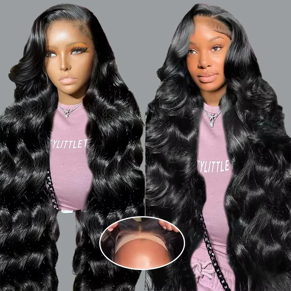 Pre Cut No Glue Body Wave Glueless Wigs Human Hair For Women Brazilian Glueless Wig Human Hair Ready To Wear Preplucked 180%