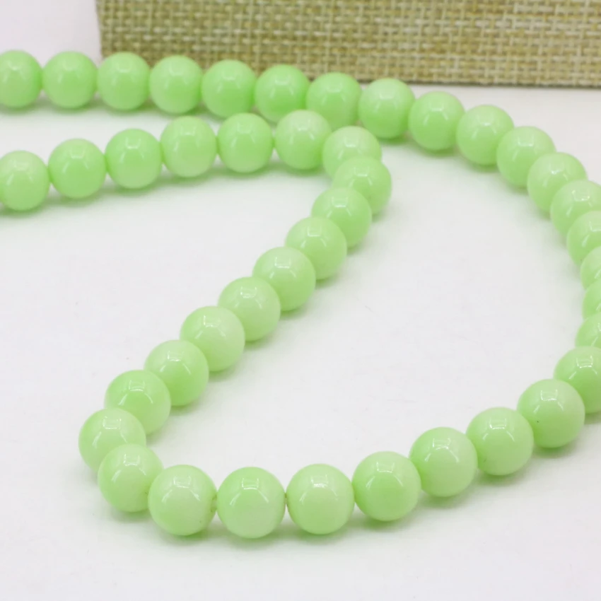 15 colors 8mm round bak paint glass loose beads fit diy necklace/bracelet for women accessories spacers jewelry 15inch B3248