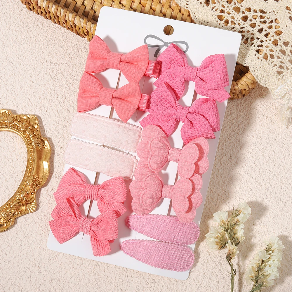 10/11/12 Stück/Set Mädchen Haarspangen mit Schleife, süße Schleifen-Haarspangen für Kinder, Baby-Geburtstagsdekoration, Haarspangen für Mädchen, Haar-Accessoires – Detail 12