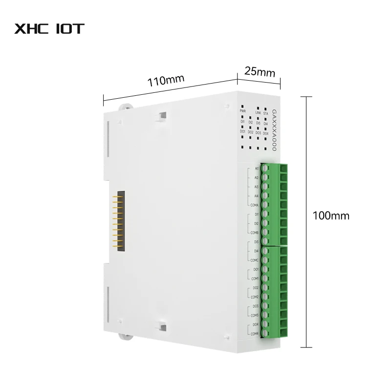 16DI RJ45 RS485 Distributed Remote IO Expansion Module Analog Switch Acquisition XHCIOT GAXXXA000 Modbus Rapid Debugging