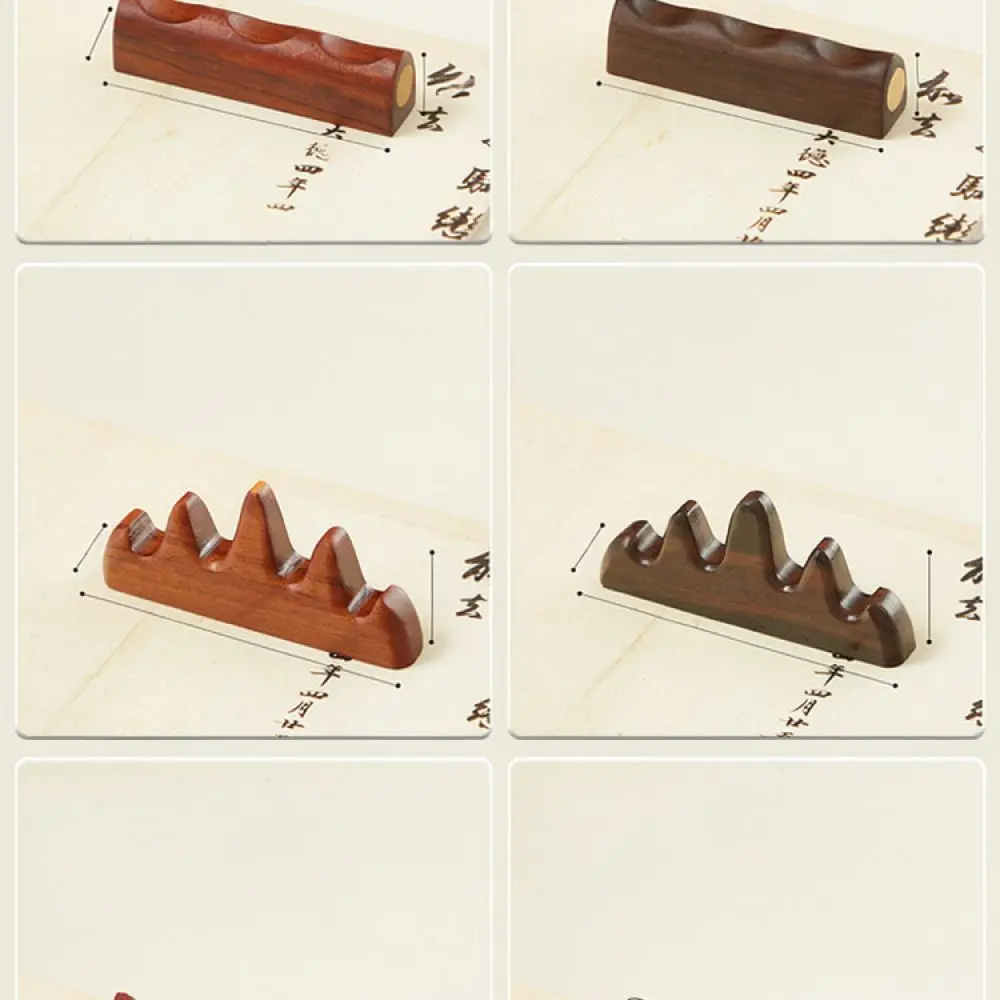 Elegant Solid Wood Brush Rack For Weizhuang Art Supplies Traditional Ink Painting Holder Durable Desktop Writing Rest
