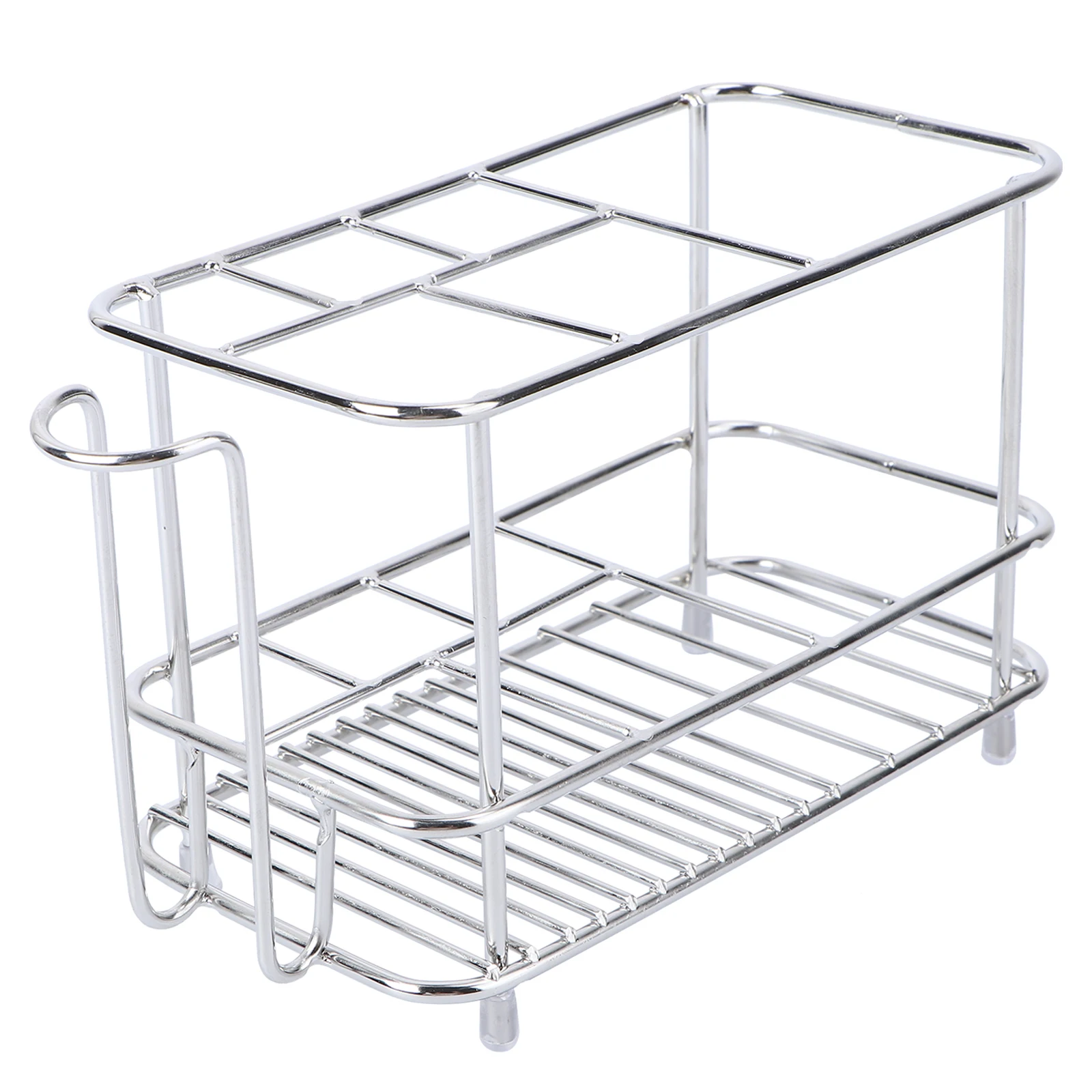 

1Pcs Stainless Steel Shower Rack Bathroom Toothbrush Rack Easy to Move and Use Metal Shelves Sufficient Room Storage
