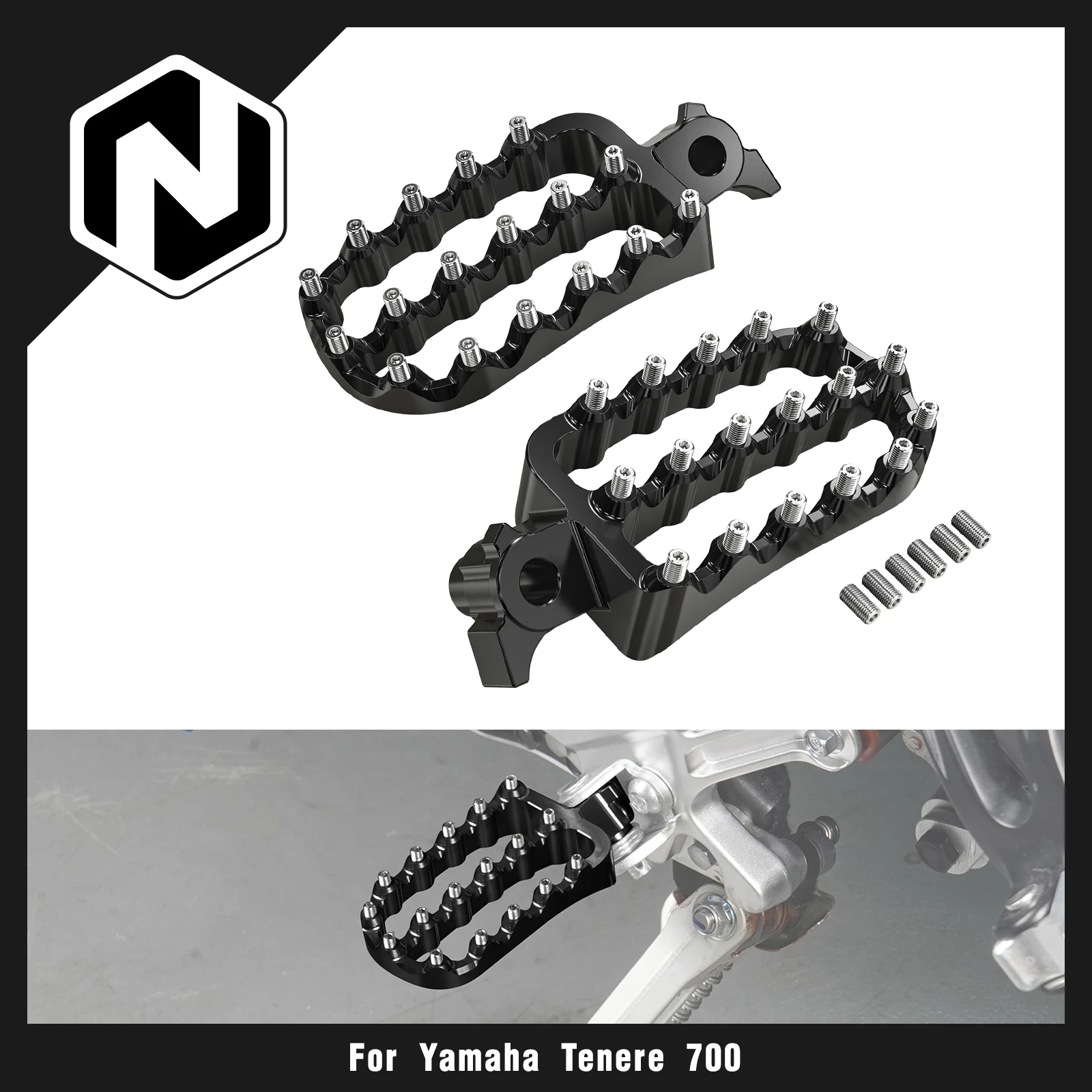 

For Yamaha Tenere 700 2019-2024 Footpegs Footrests Foot Pedals Tenere700 XTZ 700 T700 Rally Edition 2020 2021 2022 2023 2024