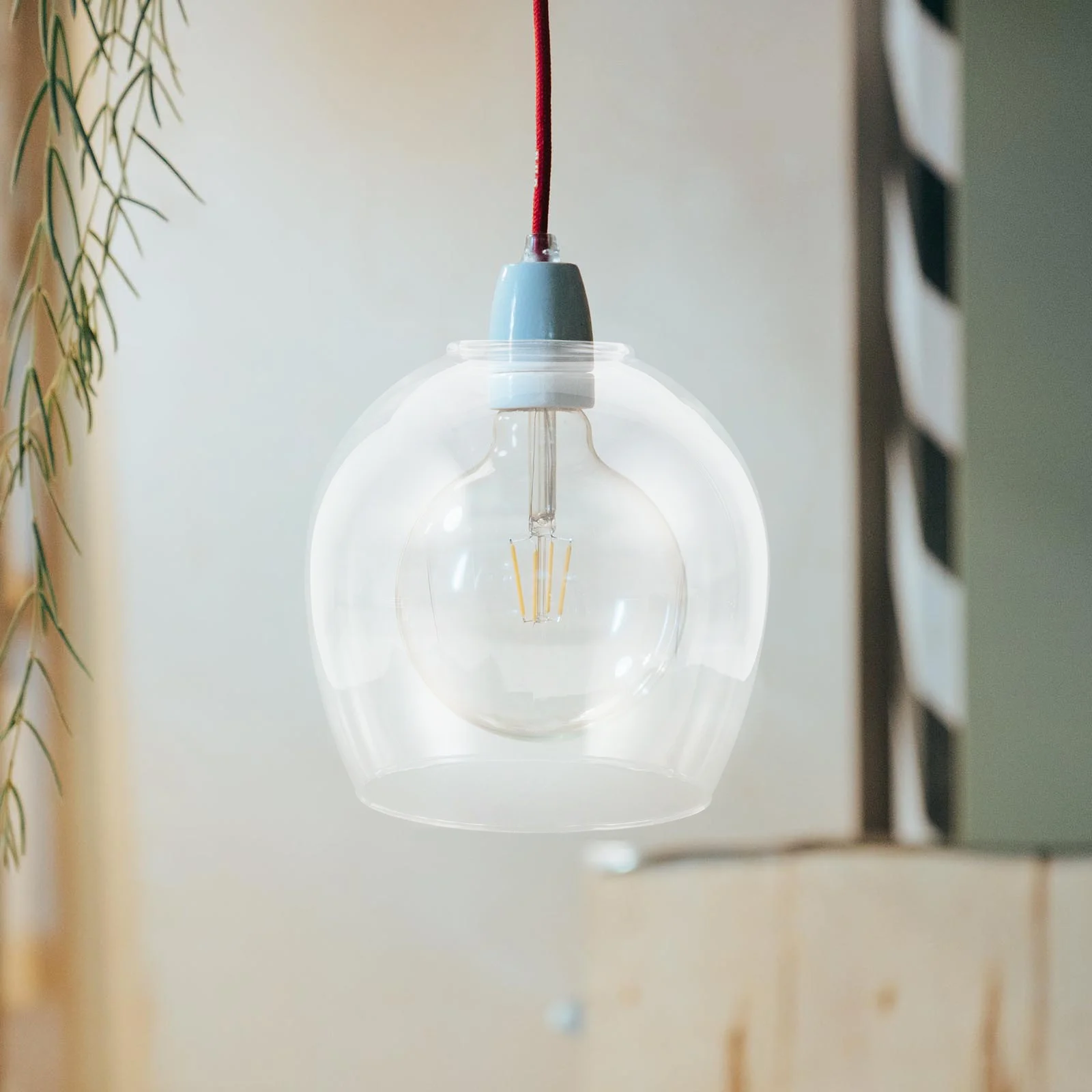 

Handblown Glass Lampshade Clear Translucent Design for Bedroom Living Room Pendant Lamp Wall Sconce Lighting Fixture Replacement