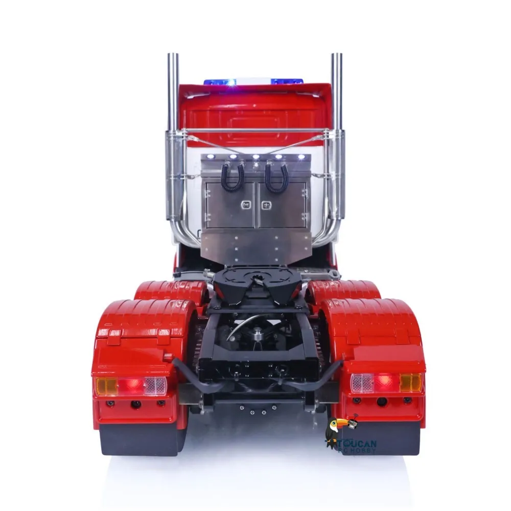 LESU 6X6 Tractor de Radio Control coche 1/14 RC camión chasis de Metal Toucan DIY pintado ensamblado sistema de luz de sonido vehículo THZH1553