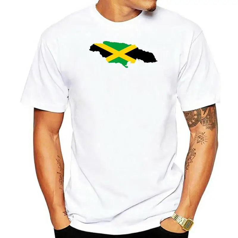 JAMAICA MAP  FLAG UNISEX T-SHIRT