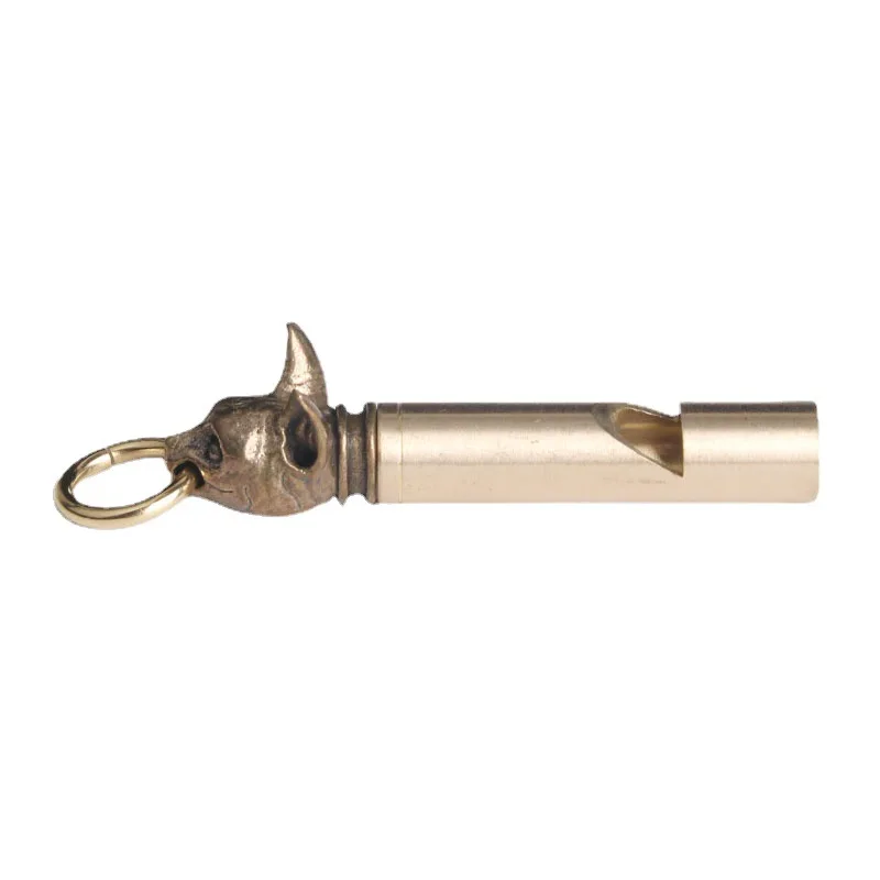 Brass creative whistle Keychain pendant outdoor survival whistle personality pendant small