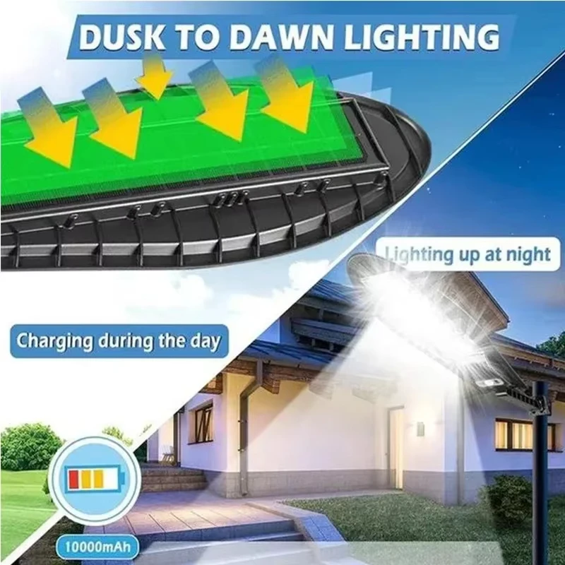 84LED Solar Lights Outdoor Garden Street Light With Motion Sensor and Remote Control Waterproof Wall Light for Garage Floodlight