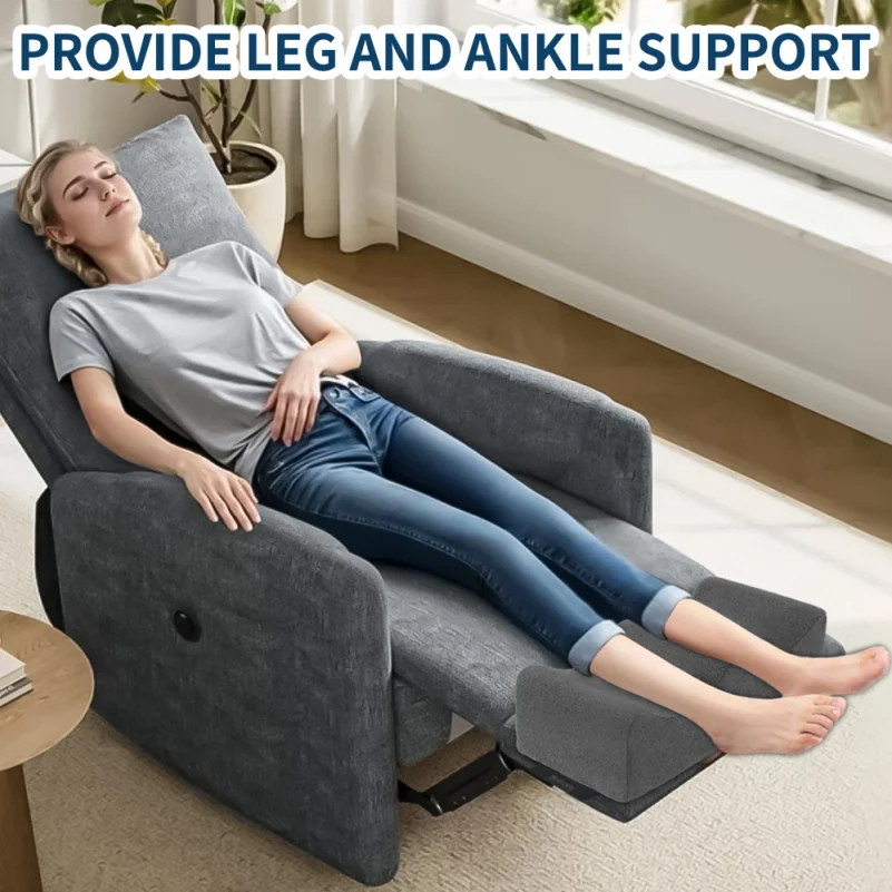 Leg Pillows, Relief Waist Pain Leg Cushion, Sleeping Leg Raiser for Bed, Sofa, Lounge Chairs, Bottom Anti-Slip & Two Fixed Bands