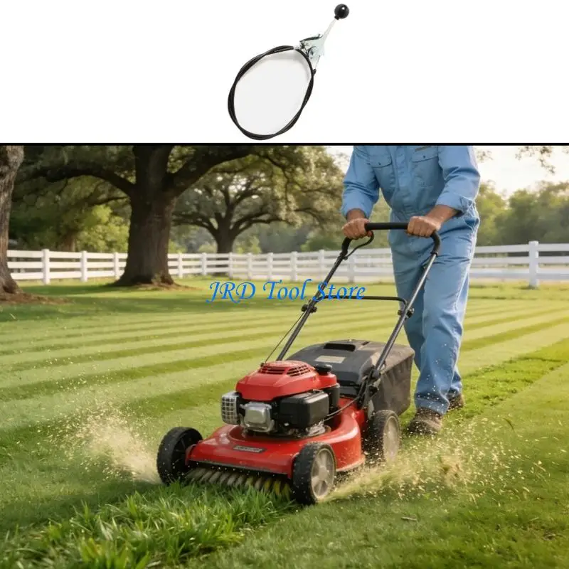 A2UD Mower Pull Cord With Metal Finished Handle And Braided Steel Wire For Long Lasting Use