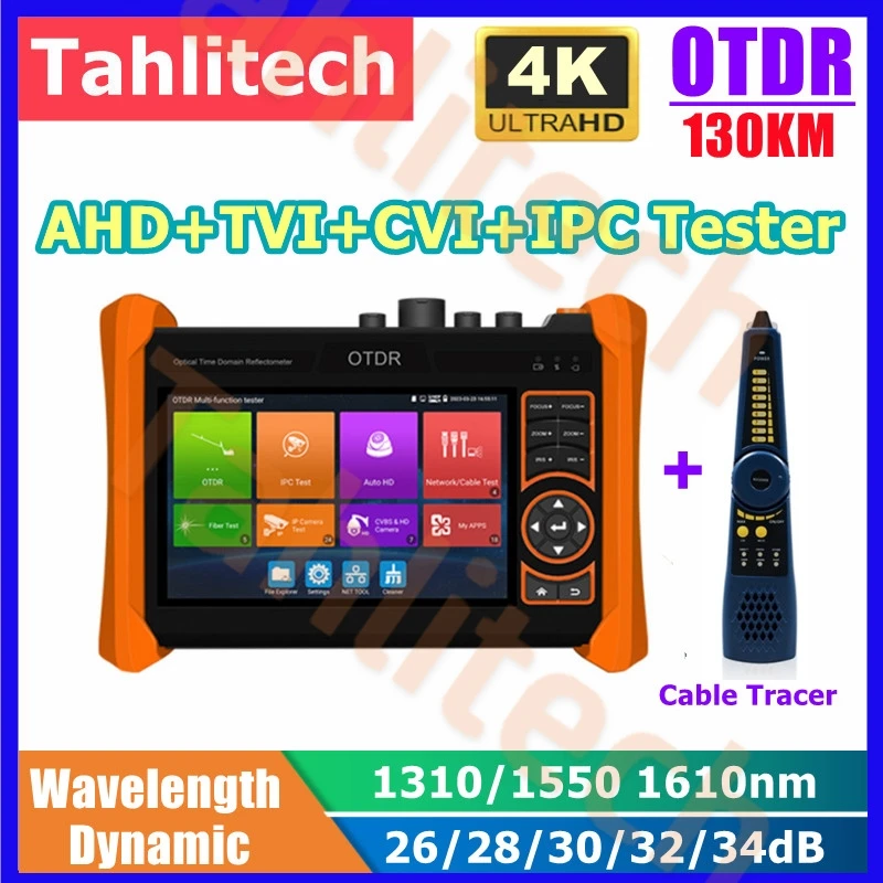 IPC Tester With OTDR Fiber Optic Test Fault Detector Optical Power Meter OPM VFL OLS Event Map Ethernet Fiber UTP Cable Tester